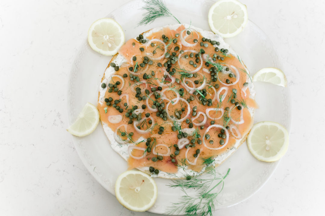 Healthy Recipes Series Smoked Salmon Cauliflower Crust Pizza Beaus and Ashley