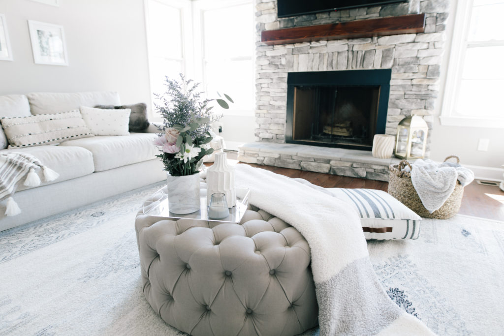 neutral boho living room