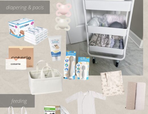 newborn essentials cart